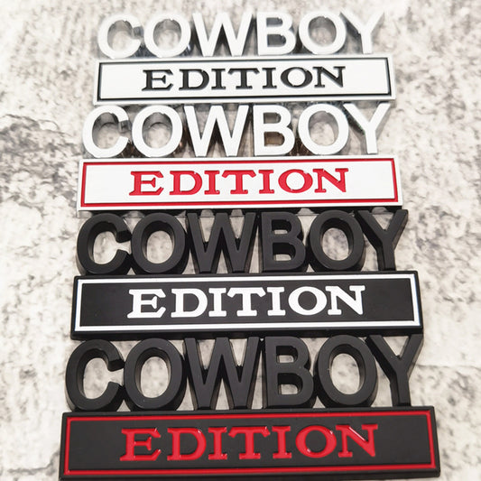 Cowboy Edition - Emblem Sticker Badge, Funny Decals for Car, Truck, SUV, Motorcycle - TE021