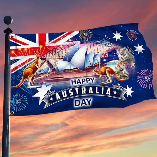 Happy Australia Day Flag - C034