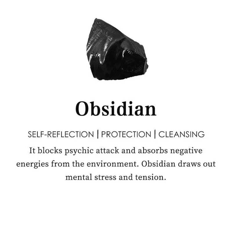 Handmade Natural Crystal Gemstone Sitting Dog - Obsidian