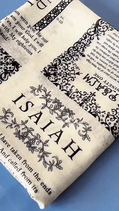 Handcrafted Christian Prayer Shawl: Protection Bible Verse Scarf, Yeshua Scripture Wrap