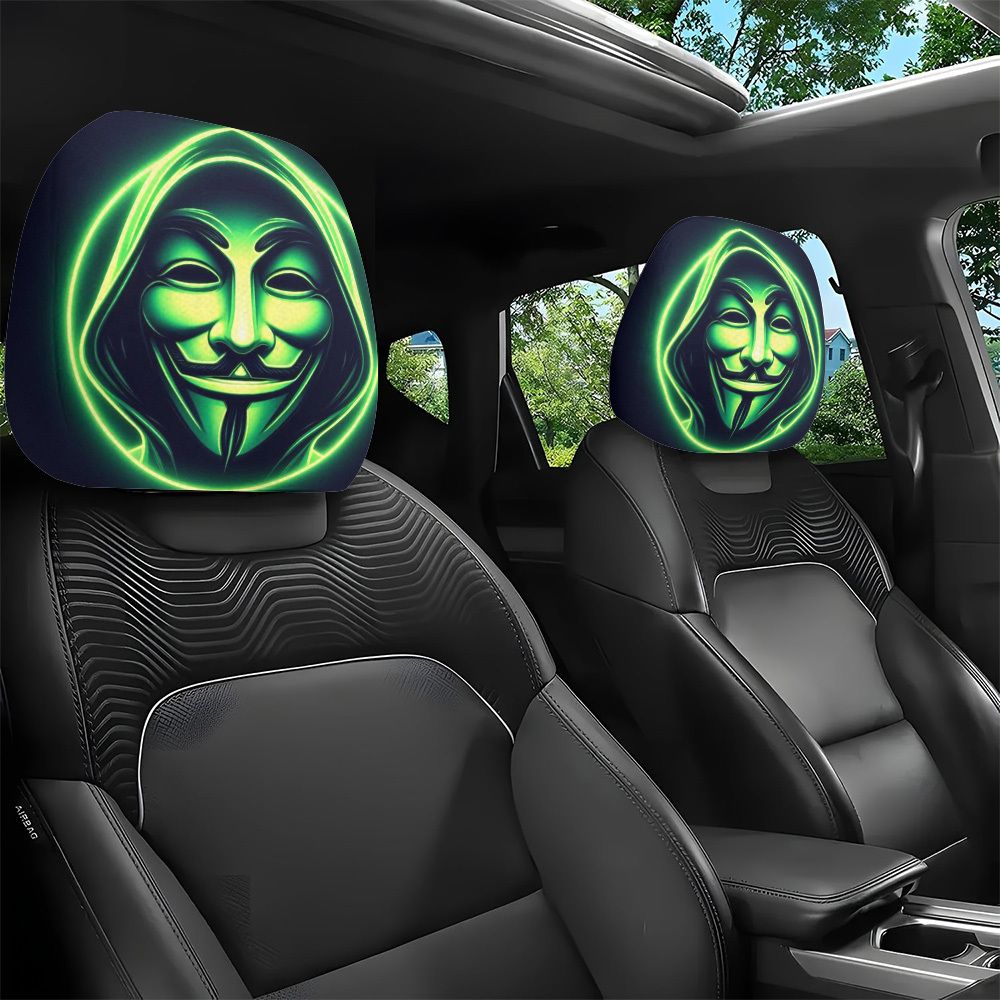 Funny Cartoon Car Headrest Covers β 2PCS Universal Fit