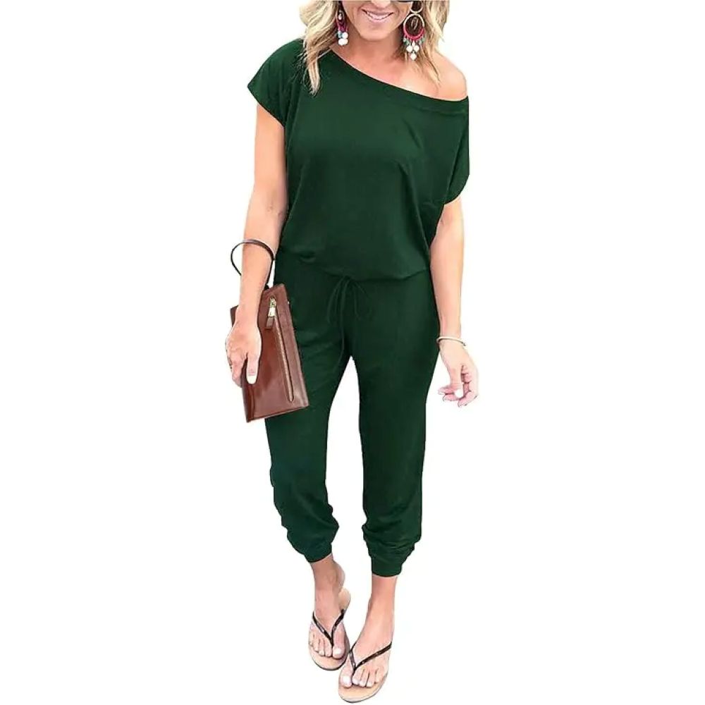 Plus Size Off-Shoulder Romper β Comfy Summer Jumpsuit
