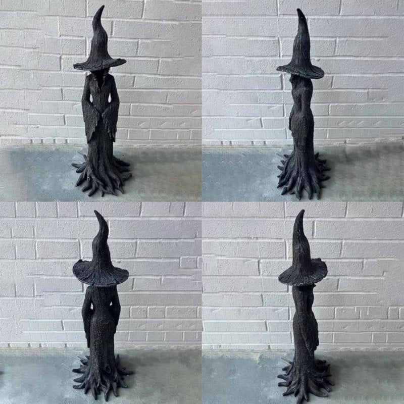Hand-Painted Enchanting Witch Statue - The Guardian of Your Home