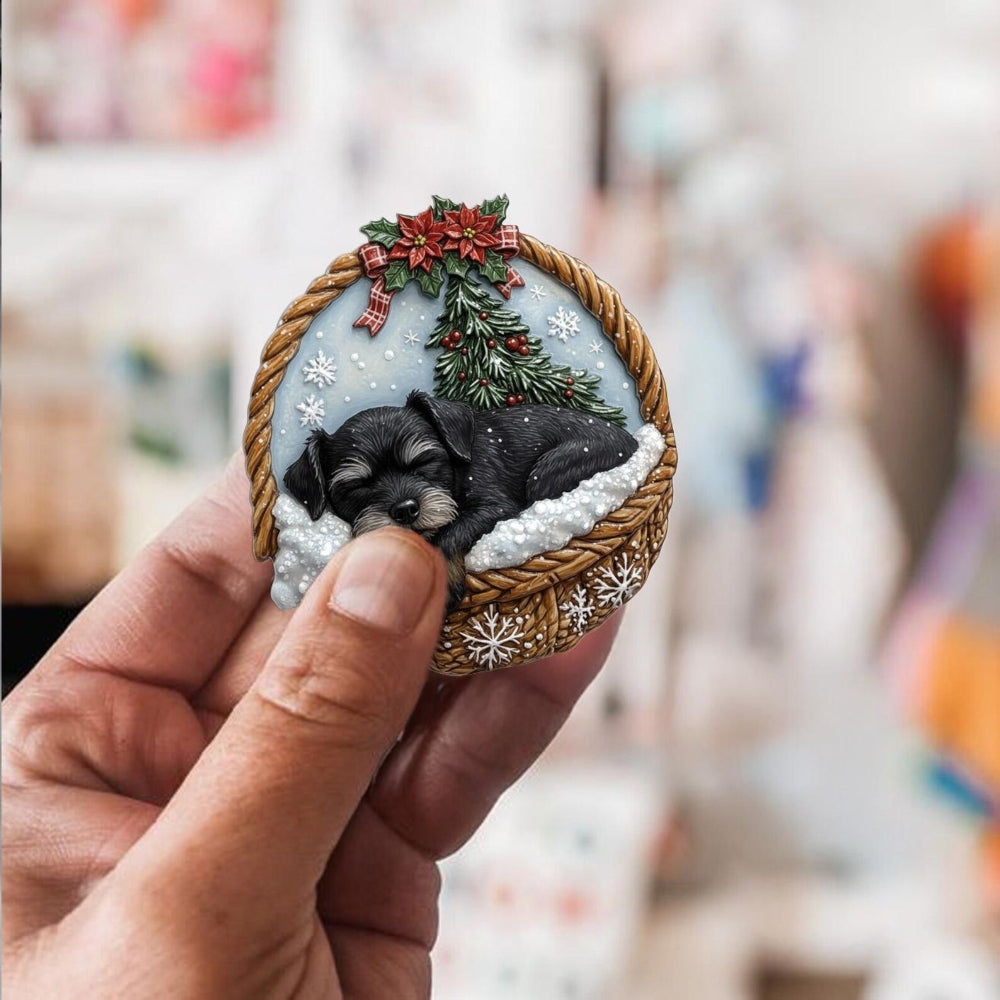 Affenpinscher In Mini Baskets Ornament - MB009