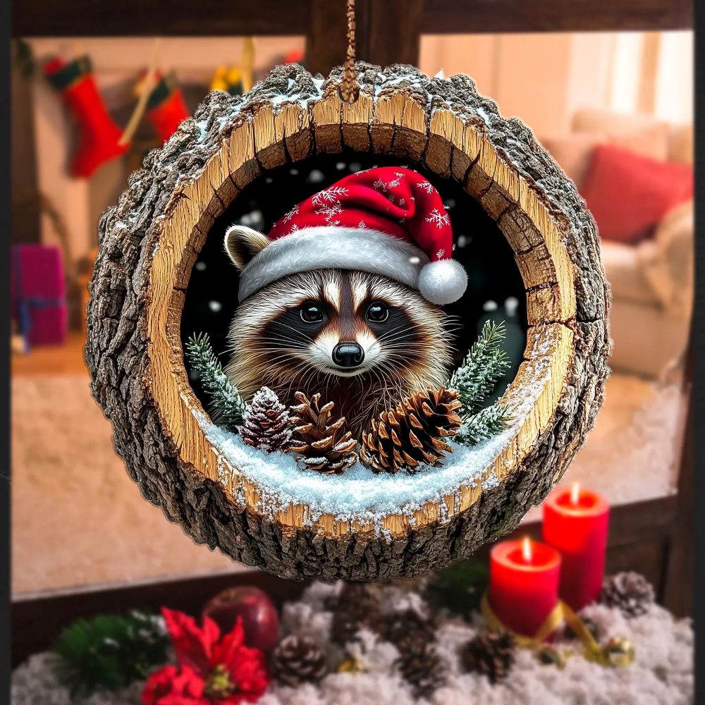 Raccoon - Animal Christmas Ornament CH078