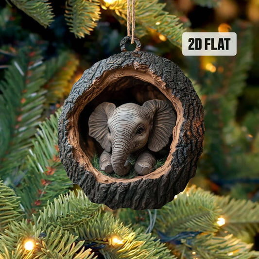 Elephant - Animal Christmas Ornament CH224