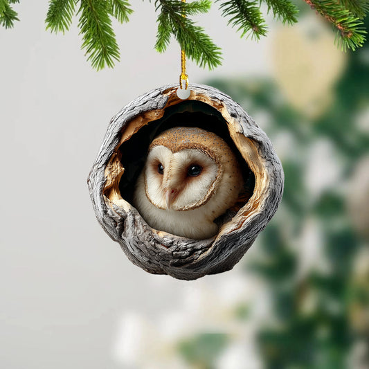 Western Barn Owl - Animal Christmas Ornament CH325