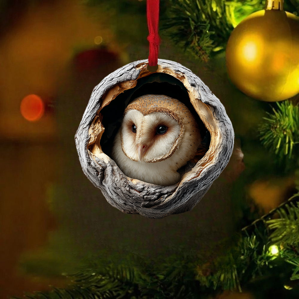 Western Barn Owl - Animal Christmas Ornament CH325