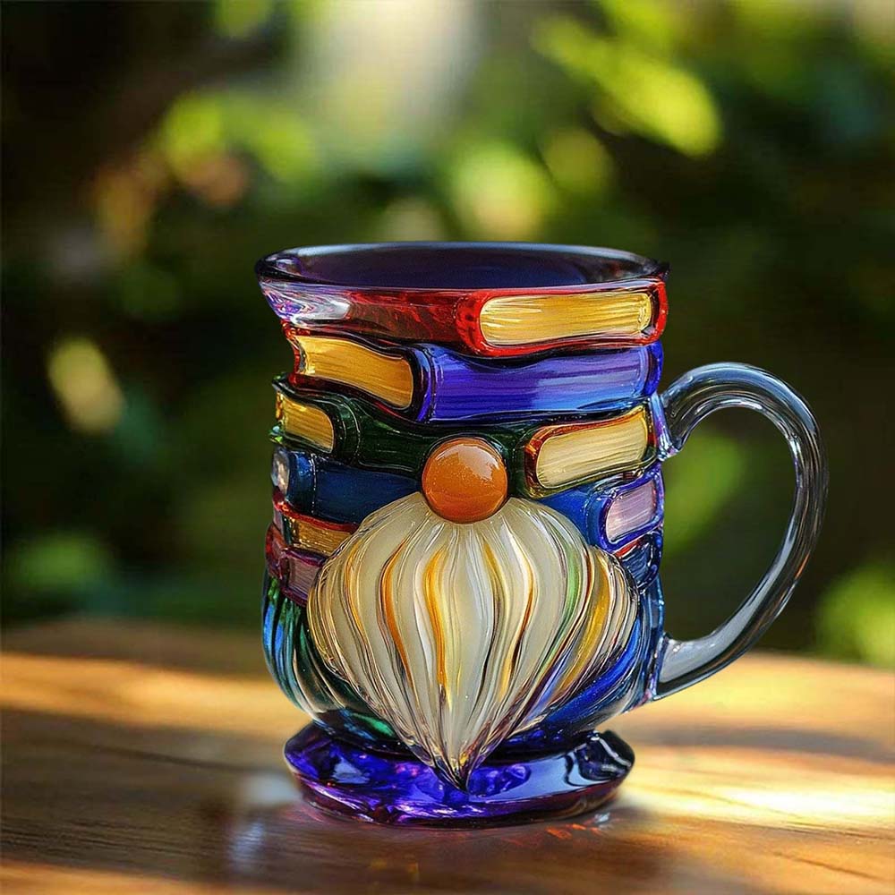 Vintage Painted Gnome Book Mug