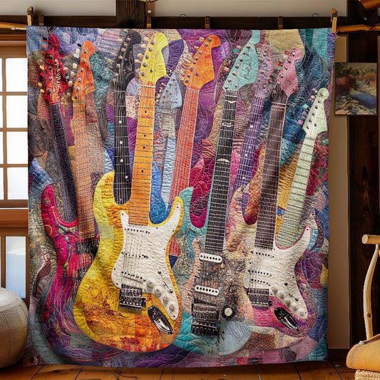 Colorful Guitar - H244 - Premium Blanket