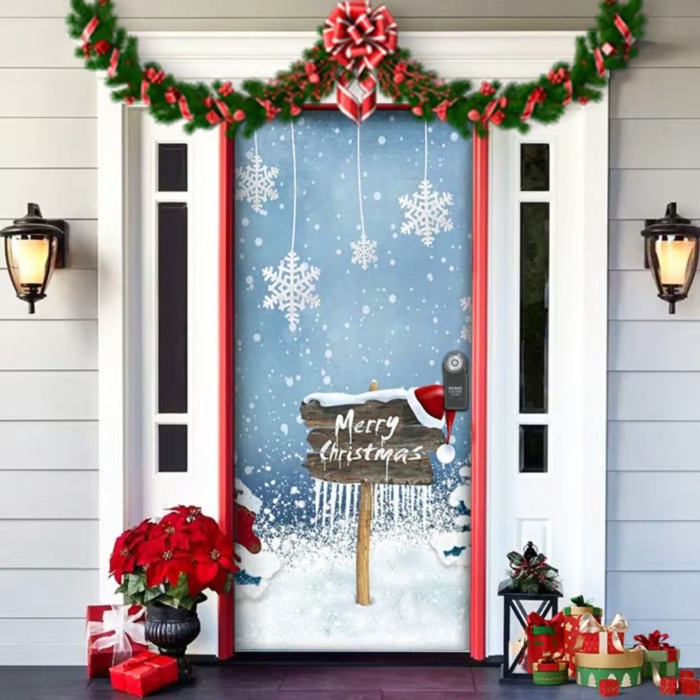 Christmas Front Door Decoration - Snowy - H529
