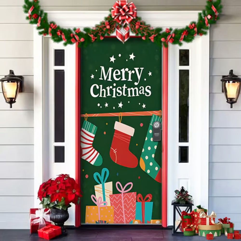 Christmas Front Door Decoration - Stockings - H531
