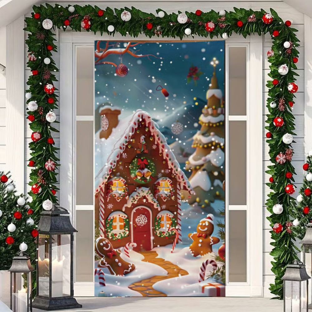Christmas Front Door Decoration - House - H534