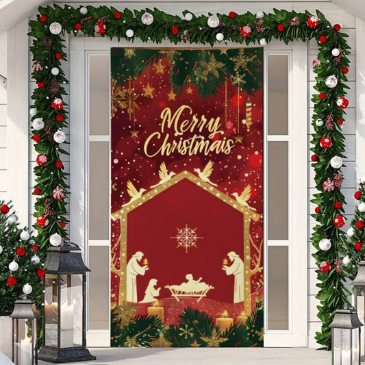 Christmas Front Door Decoration - House - H535