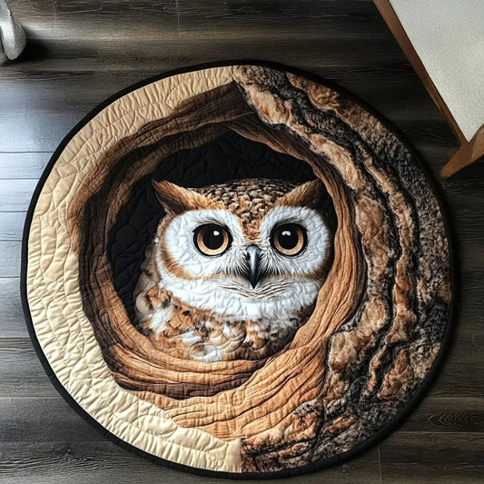 Woodland Watcher Owl Round Rug - H565