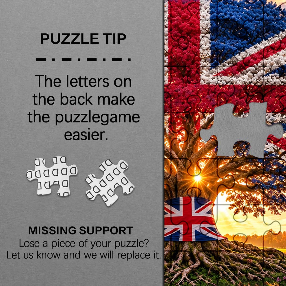 Liberty Tree - Union Jack Flag 1000-Piece Jigsaw Puzzle