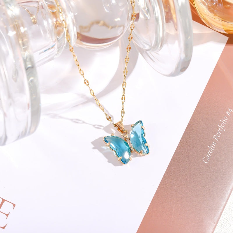 Crystal Butterfly Necklace