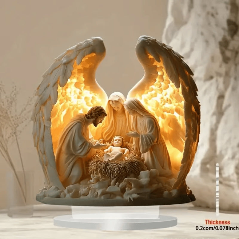 Gorgeous Angel Wings Cross Decoration