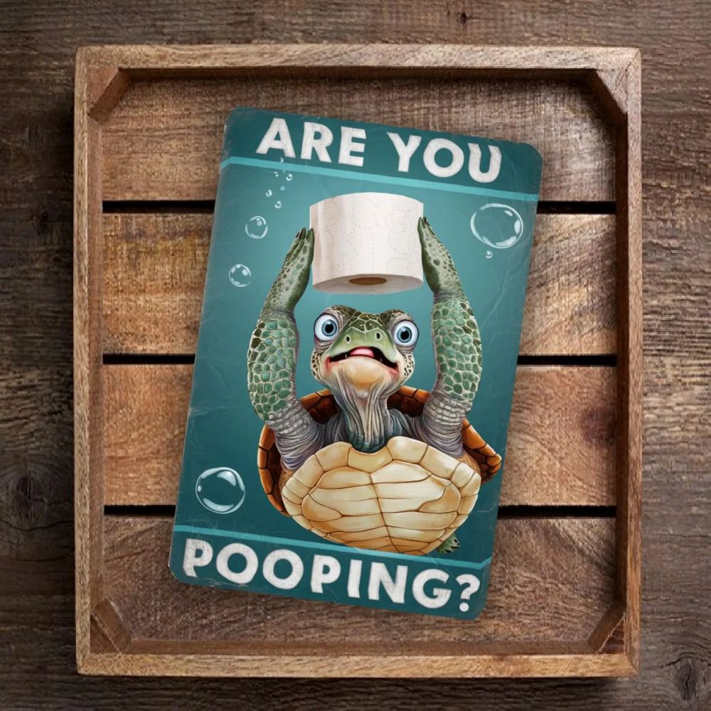 Vintage Black & White Humor Metal Sign