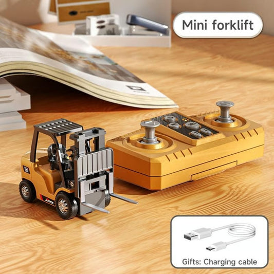 1:64 Premium Alloy Mini RC Ultimate Construction Trio Set(Three Pcs) – Forklift, Excavator & Dump Truck
