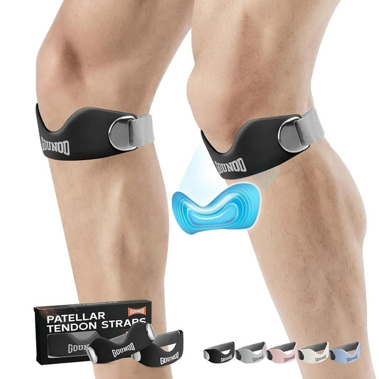 Patellar Support Strap For Knee Pain and Tendonitis (2 Straps Included)