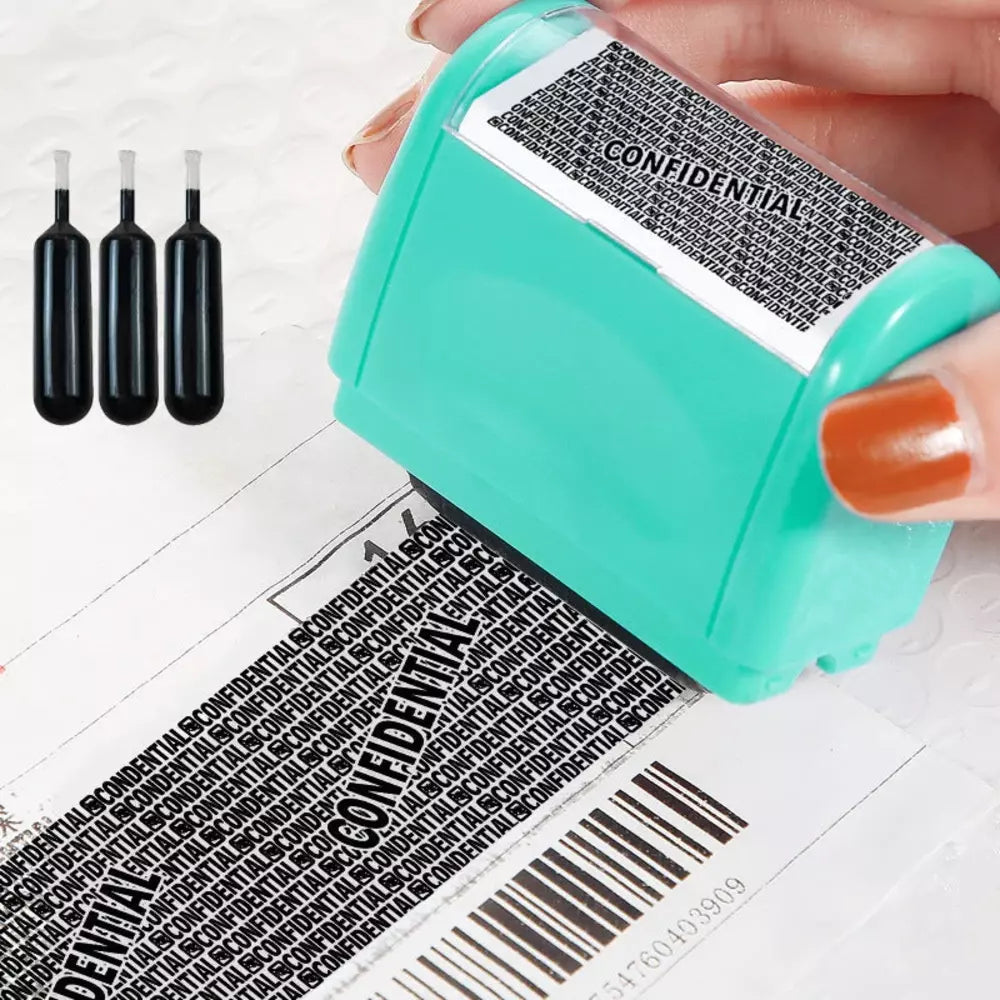 Self-Inking Identity Protection Roller Stamp