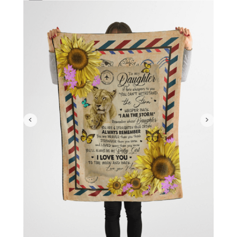 To My Daughter - From Mom - Lion Love A298 - Premium Blanket