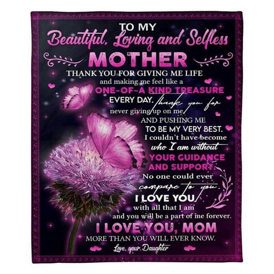 To My Mom - From Daughter - A368 - Premium Blanket