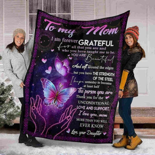 To My Mom - From Daughter - B100 - Premium Blanket