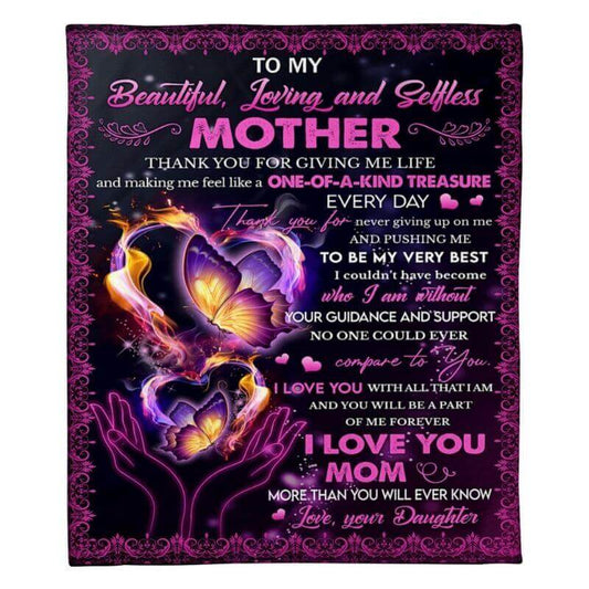 To My Mom - From Daughter - A370 - Premium Blanket