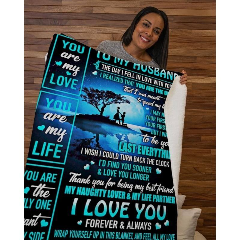 To My Husband - From Wife - Coupleblanket - A334 - Premium Blanket