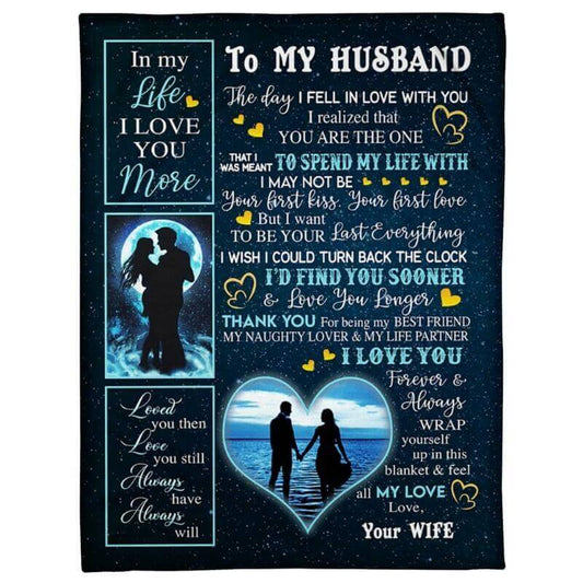 To My Husband - From Wife - Coupleblanket - A356 - Premium Blanket