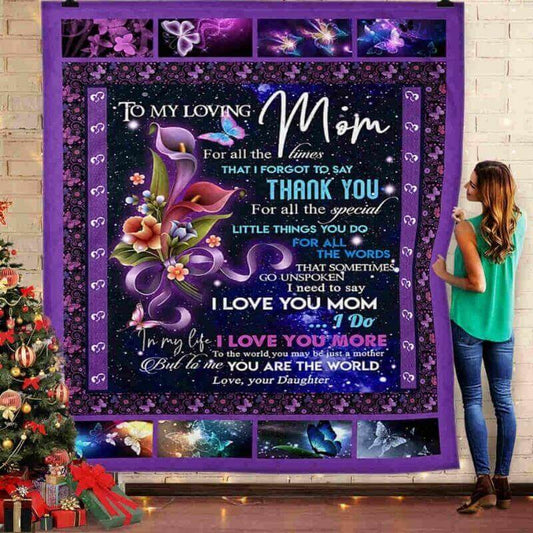 To My Mom - From Daughter - B099 - Premium Blanket