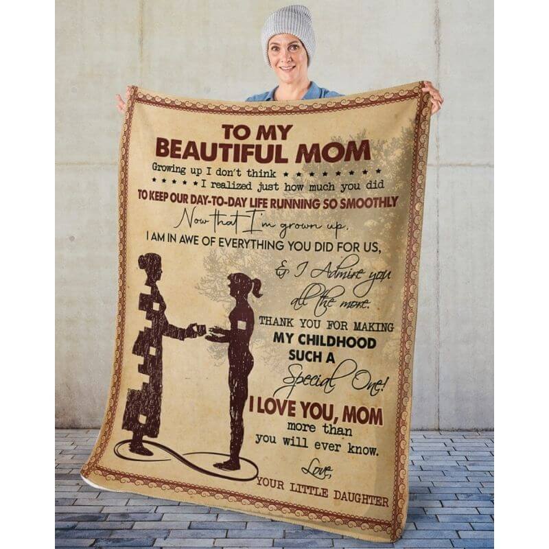To My Mom - From Daughter - A367 - Premium Blanket