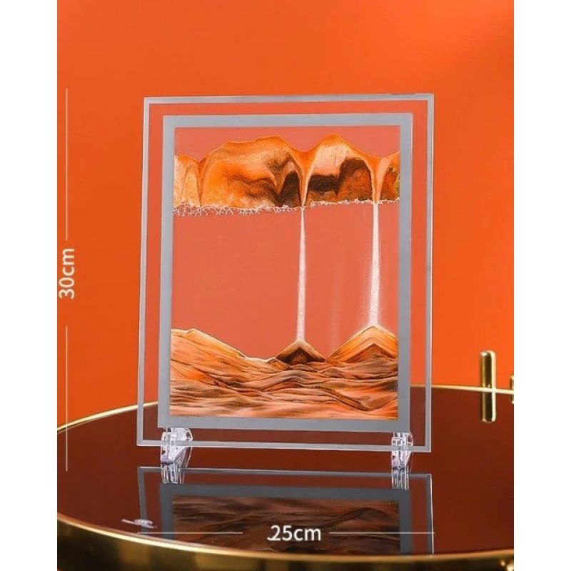 Moving Sand Art Picture Round Glass 3D 7/12inch