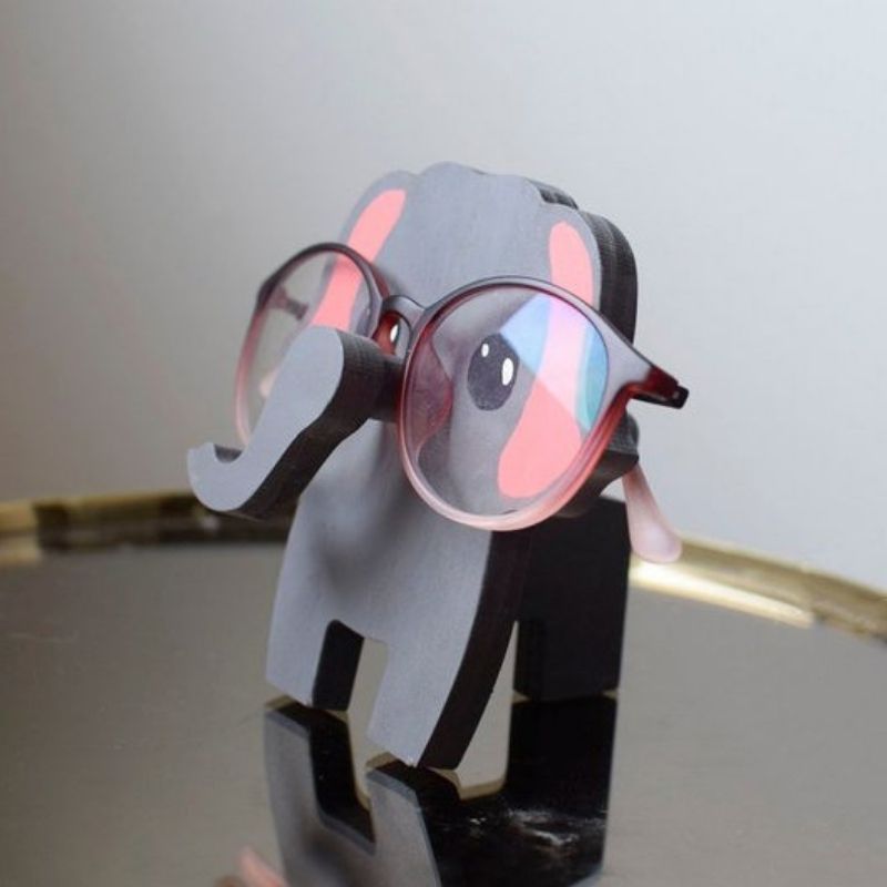 Jaka - Handmade Elephant Glasses Stand Art Gift