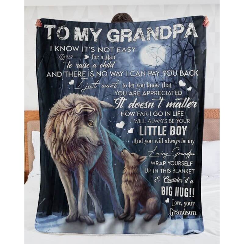 To My Grandpa - From Grandson - A371 - Premium Blanket