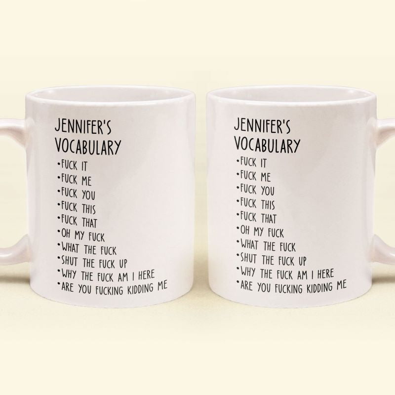 Funny Mug - Vocabulary - Personalized Coffee Mug
