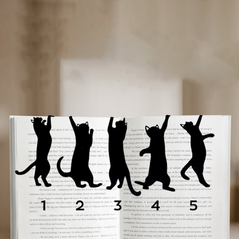5Pcs Metal Cat bookmark
