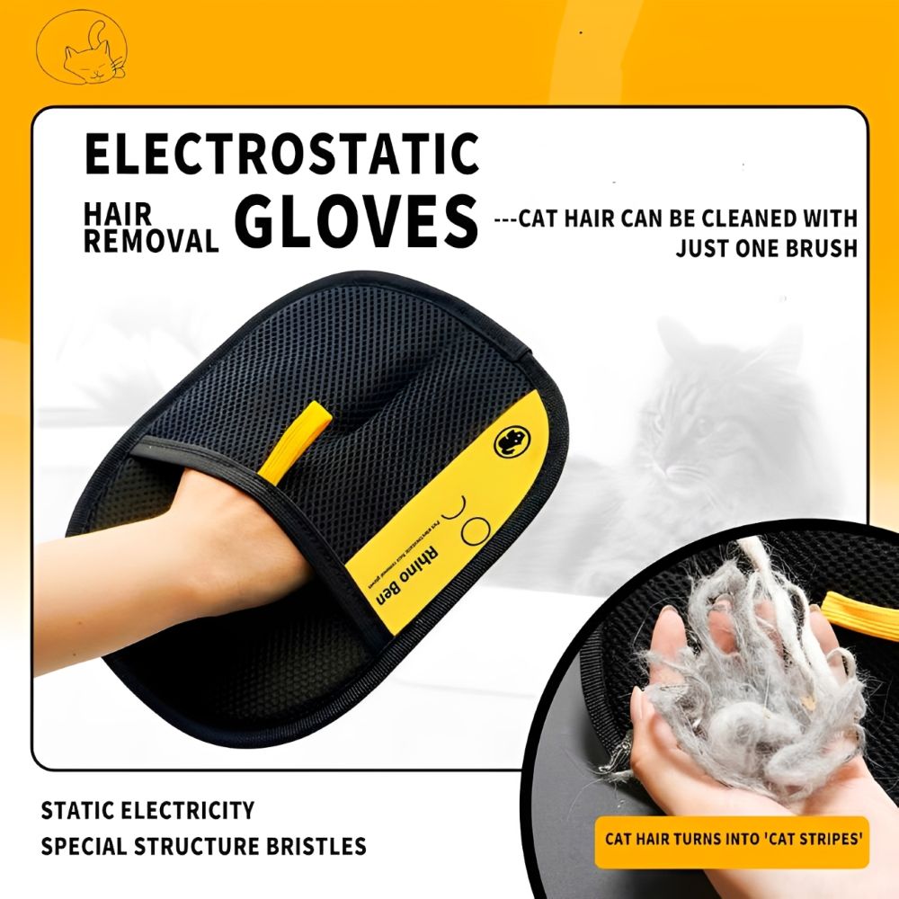 Pet Hair Remover Electrostatic Gloves for Cats & Dogs
