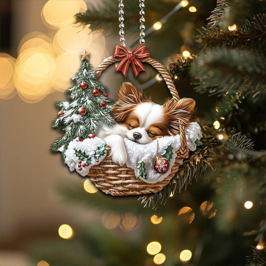 Papillon In Mini Baskets Ornament - MB010