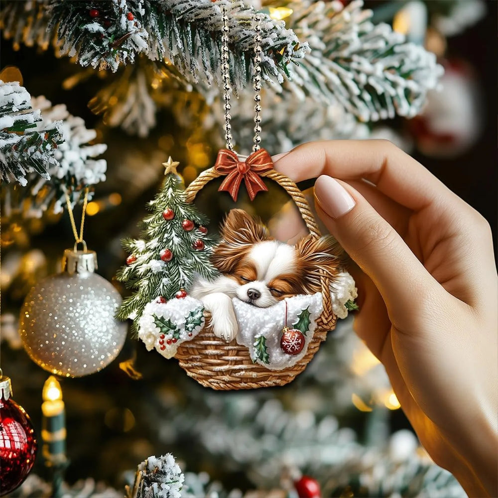 Papillon In Mini Baskets Ornament - MB010