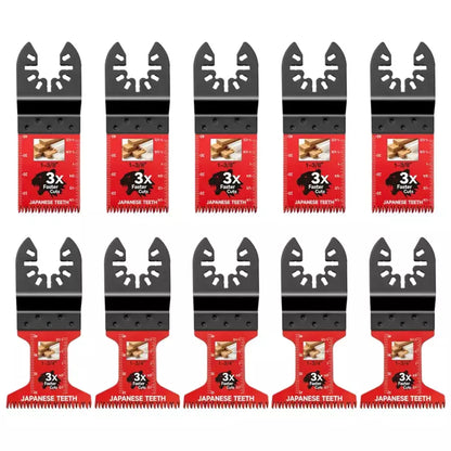 10-piece set of oscillating multitool saw blades