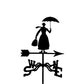 Woman with Umbrella Stainless Steel Weathervane MW080