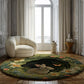 Spring Flower Bunny  - 3D Illusion Round Rug - H639