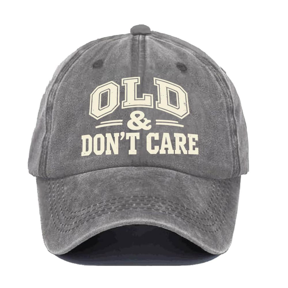 Vintage Distressed "OLD & DON'T CARE" Cap