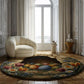 Vintage Floral Easter Nest - 3D Illusion Round Rug - H640