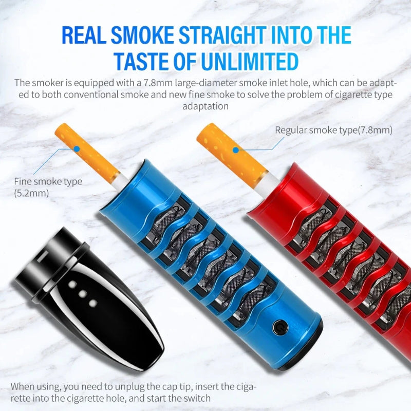 Handheld Mini Ashtray - Anti Soot-flying Cigarette Cover - USB Charging Cigarette Lighter