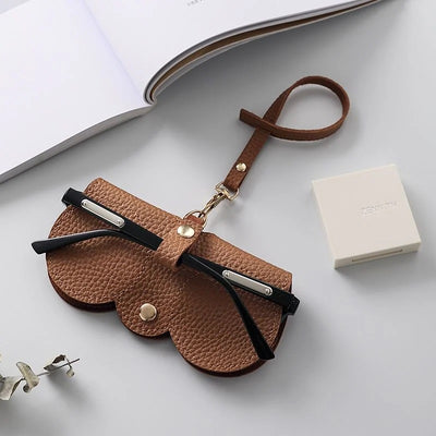 Soft Leather Sunglasses Bag