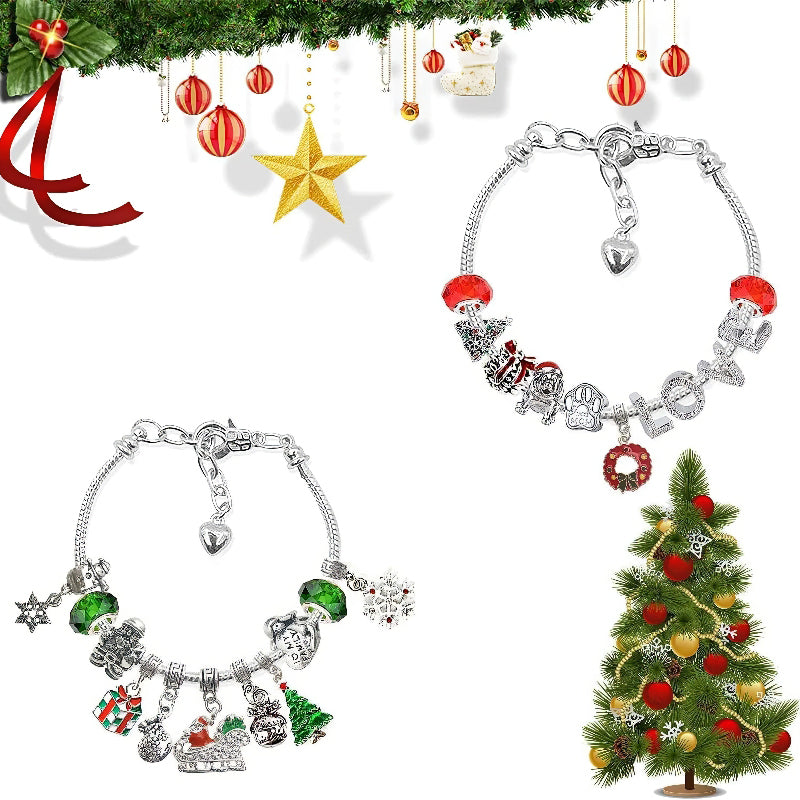 24 Pcs DIY Christmas Advent Calendar Bracelets Set